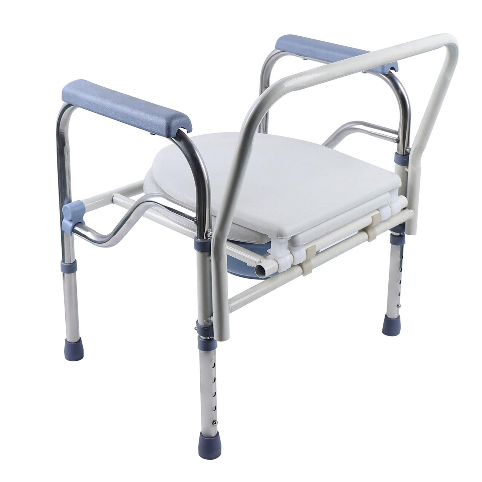 Składane krzesło toaletowe z regulacją wysokości ze zdejmowaną patelnią dla seniorów do 150 kg