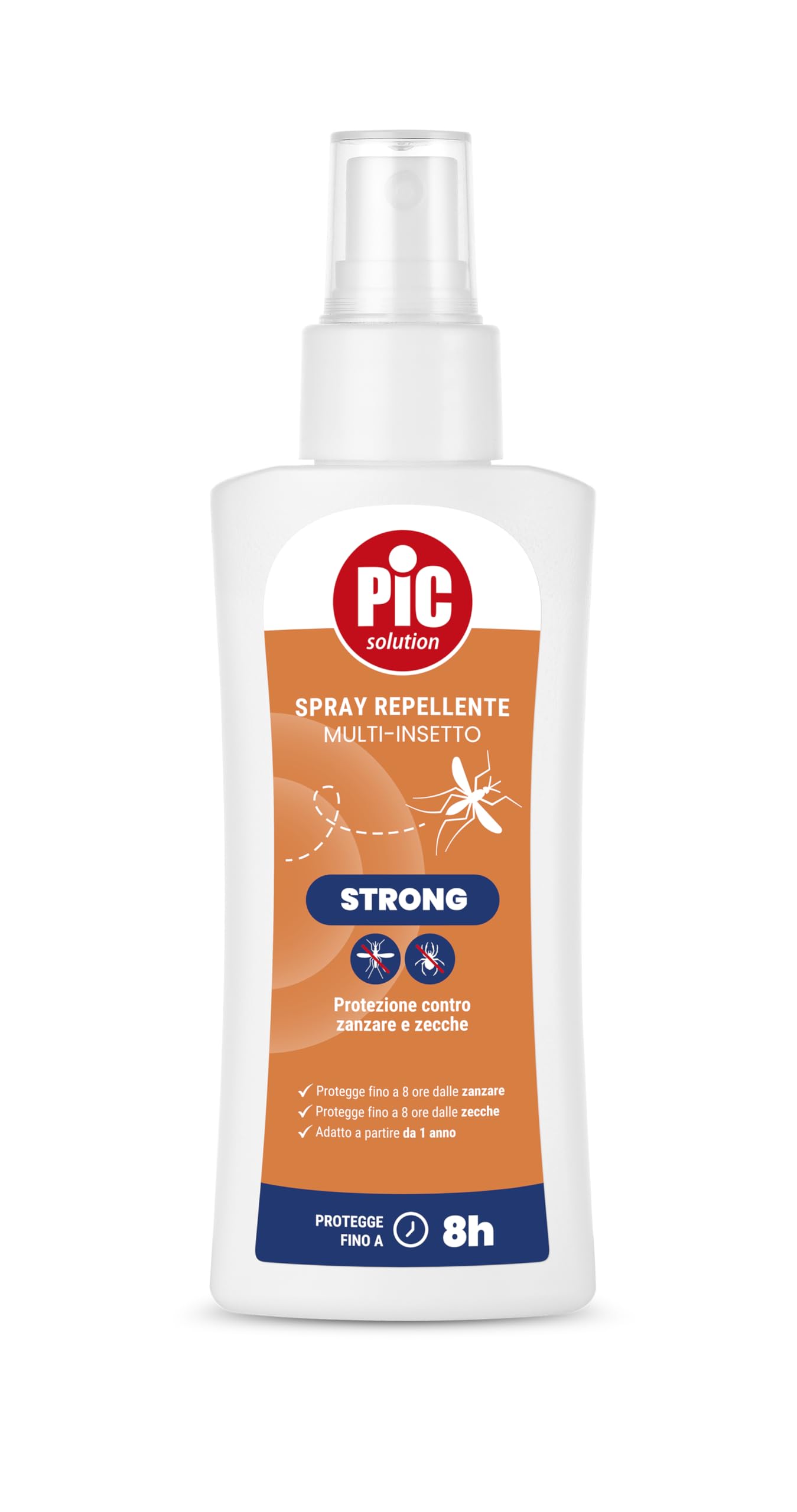 Pic Solution Spray Antizanzare Comuni e Zecche, Insetto Repellente per Bambini a Partire da 1 anno e Adulti 100 ml