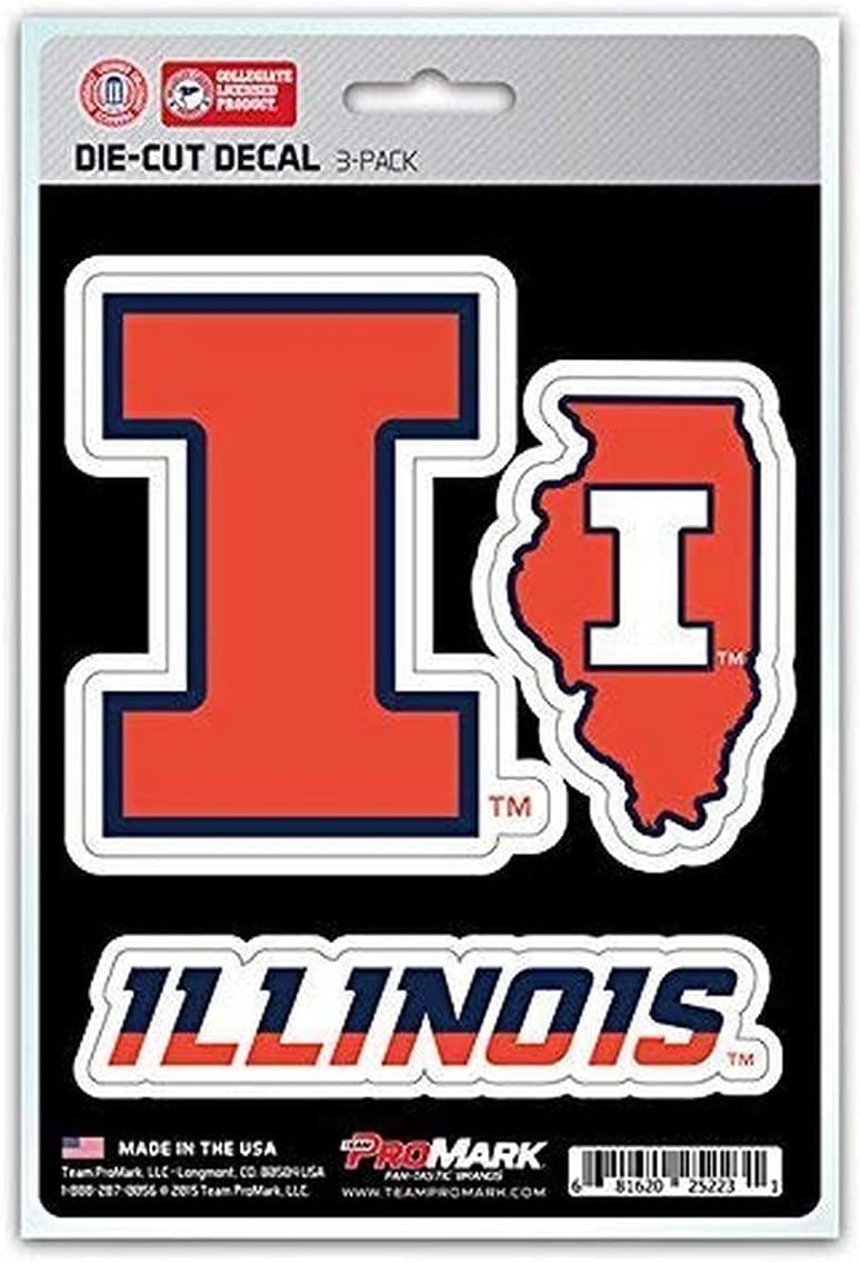FANMATSNCAA Unisex NCAA 3 Piece Decal Set