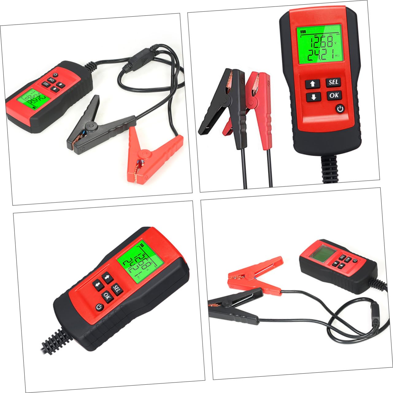 TOPBATHY Tester per Batteria Auto Dispositivo di Protezione e Test Costante 12v Analizzatore di Batterie per Auto Materiali Abs e Rame Adatto per Veicoli Elettrici