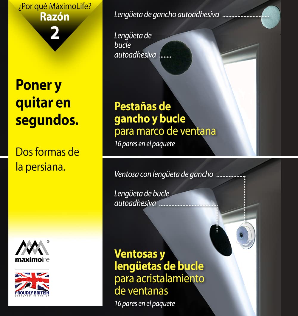 Tenda Oscurante Ultimate 100% - Con Ventose E Ganci, Adatta A Qualsiasi Finestra Fino A 240x140 Cm