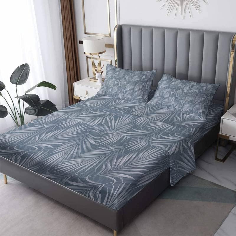 Miniatura 3 de Sábanas de tamaño Queen  Sábanas de cama verdes, microfibra suave y cómoda con bolsillo profundo, sábanas y fundas de almohada sin arrugas, 1 sábana