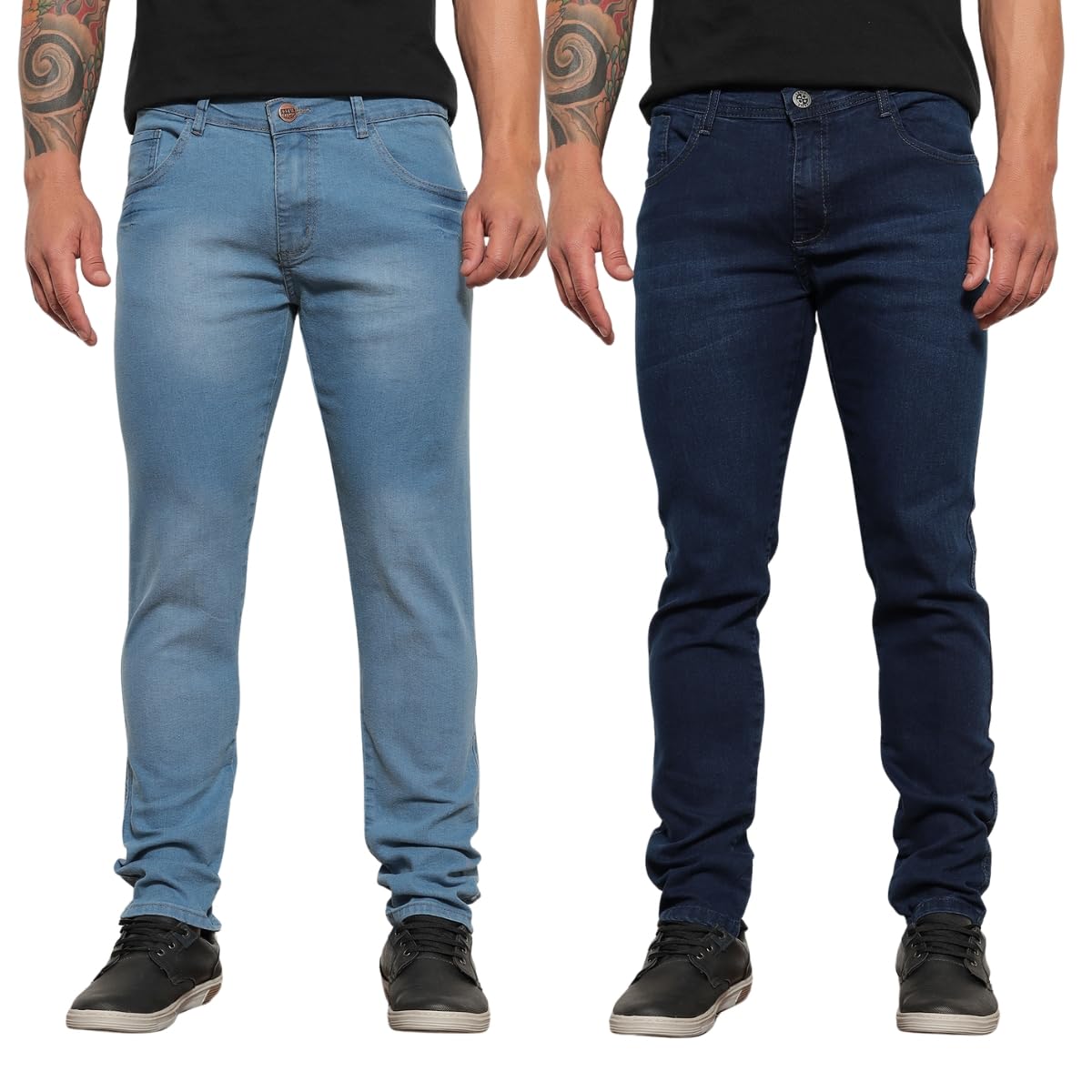 KIT 2 Calças Masculina de Sarja Social ou Jeans, Modelo Slim Masculina, Corte de Afaiateria com Elastano em promoção! Veja a oferta e mais achadinhos de Calças 5 Hoje é o melhor dia para comprar KIT 2 Calças Masculina de Sarja Social ou Jeans, Modelo Slim Masculina, Corte de Afaiateria com Elastano com aquele preço maroto! Promoção! Aproveite a oferta! 5