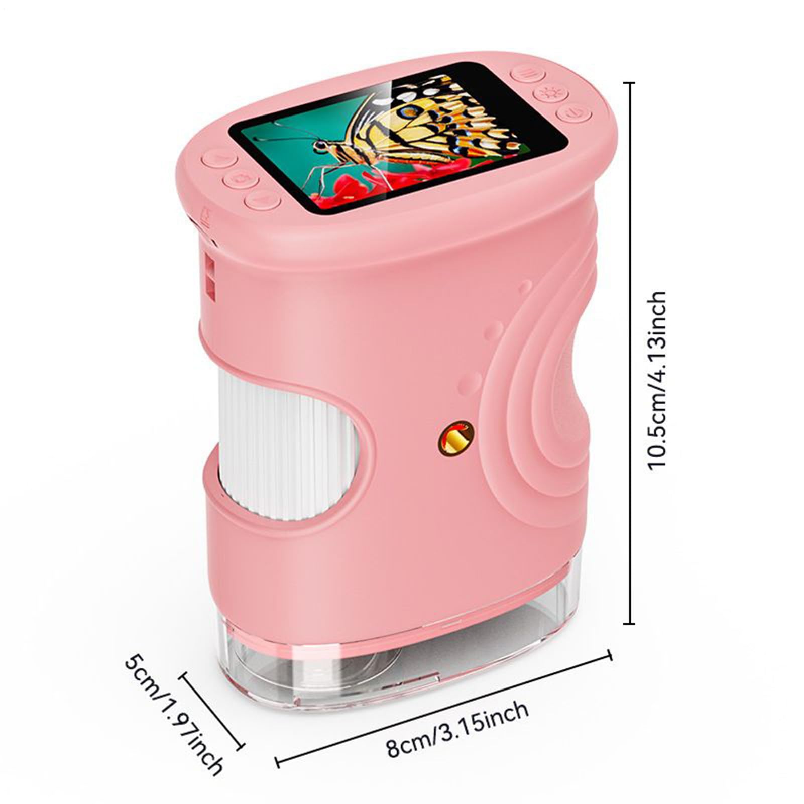 Microscopio per Bambini Giocattoli Scientifici Educativi Ricaricabili 1000X | Microscopio Digitale Portatile Con Schermo Da 5 Cm Per Bambini Ragazze Ragazzi Casa Scuola Laboratorio Natura