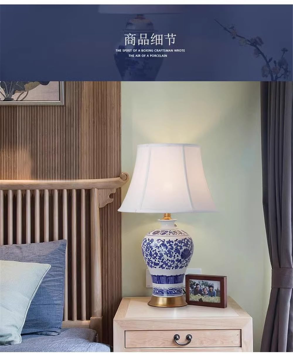 Moderno Ottone Ceramica Lampada da Tavolo Arte di Lusso Soggiorno Camera da Letto Studio Villa Hotel Led Comodino Scrivania Luce (Stile 19)