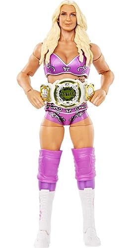 Mattel WWE Elite Collection Action Figure & Accessories, Series #92 Charlotte Flair 6-inch Collectible with 25 Articulation Points & Swappable Hands - #91 Charlotte