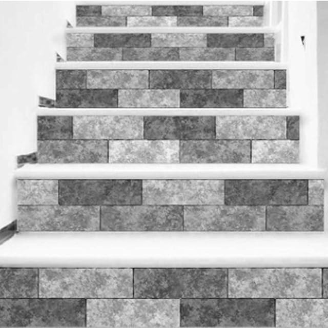 Atyhao Stair Sticker - Simulation Brick Grain Pattern Stair Sticker Self-Adhesive Wall Decal Floor Sticker Home Decor(18x100cm)