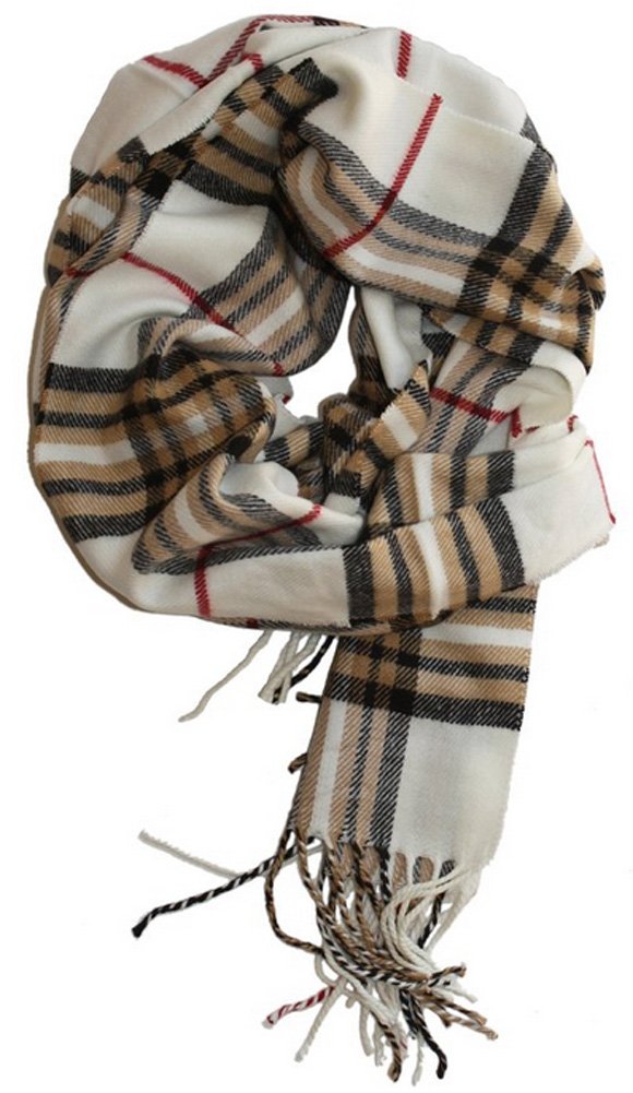 Classic Cashmere Feel Winter Scarf in Rich Plaids