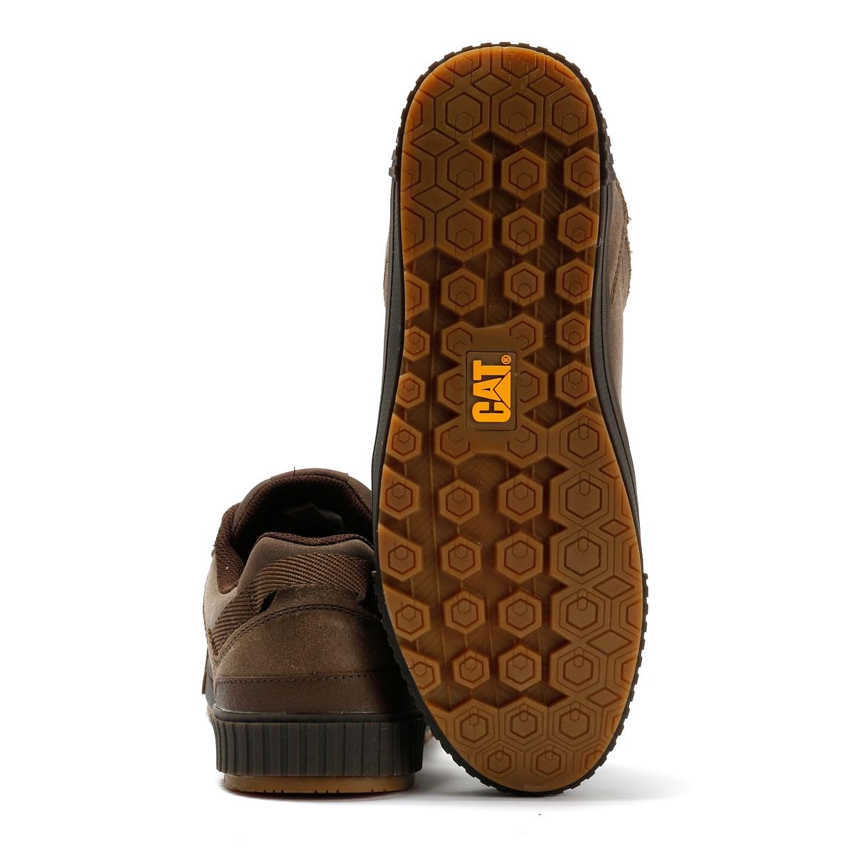 Caterpillar Axiom Waxy Scarpe in Pelle Marroni da Uomo con Lacci