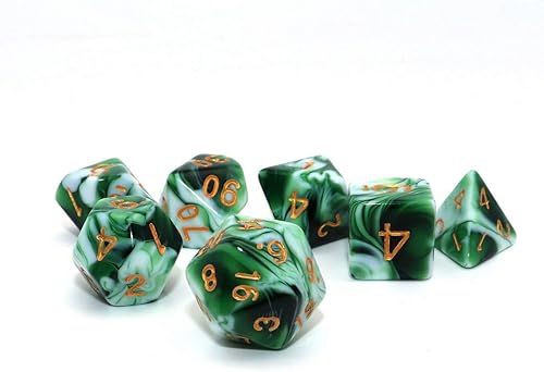Miniatura 9 de Juego de 7 dados DND para Dungeon and Dragons MTG D&D D20 D12 D10 D8 D6 D4