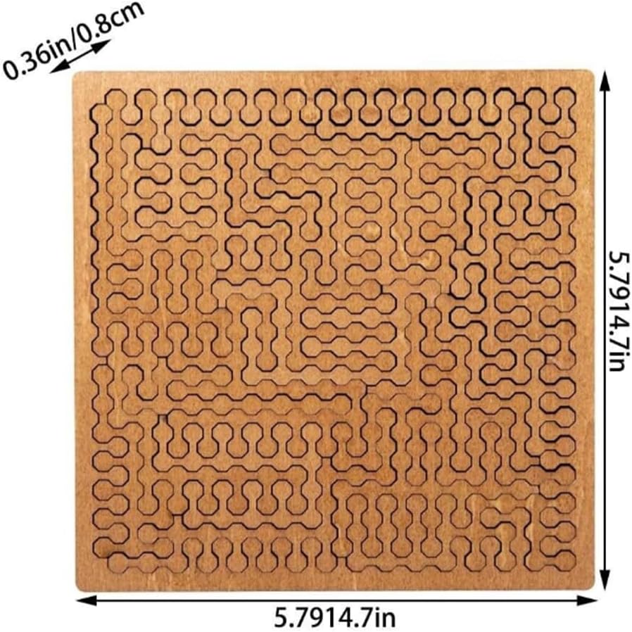 Fractal Tray Puzzles,Hard Difficult Wooden Jigsaw,Portable Impossible Reverse Thinking Challenging Puzzle,Brain-Training Tray Puzzles for Adults (2PCS)