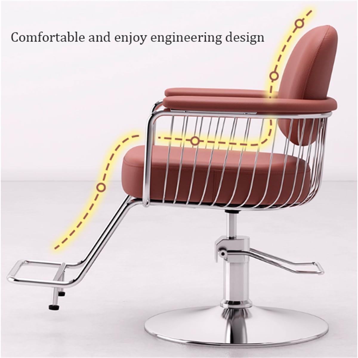Sillas de barbero, Silla de Tinte de Cabello hidráulica Ajustable, Silla de barbero de salón de Belleza Resistente para Profesionales, Silla de estilismo para barbería, Asiento de Estilista