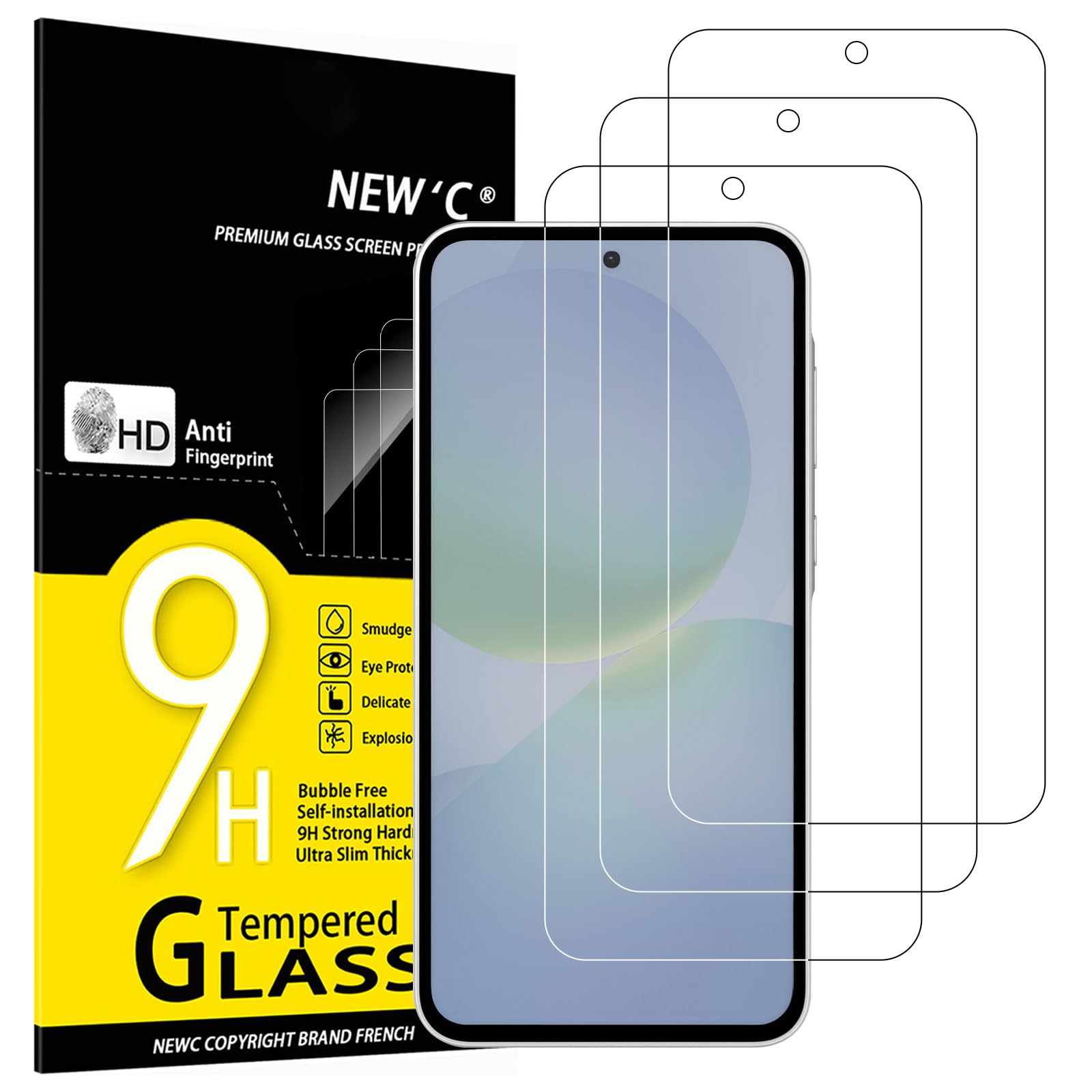 NEW'C for Samsung Galaxy A37 5G Screen Protector Tempered Glass HD Clear