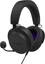 NZXT Relay Wired PC Gaming Headset - AP-WCB40-B2 - Hi-Res Audio Certified - DTS Headphone:X - 7.1 Surround Sound - Lightweight & Comfortable Design - Detachable Microphone - Black