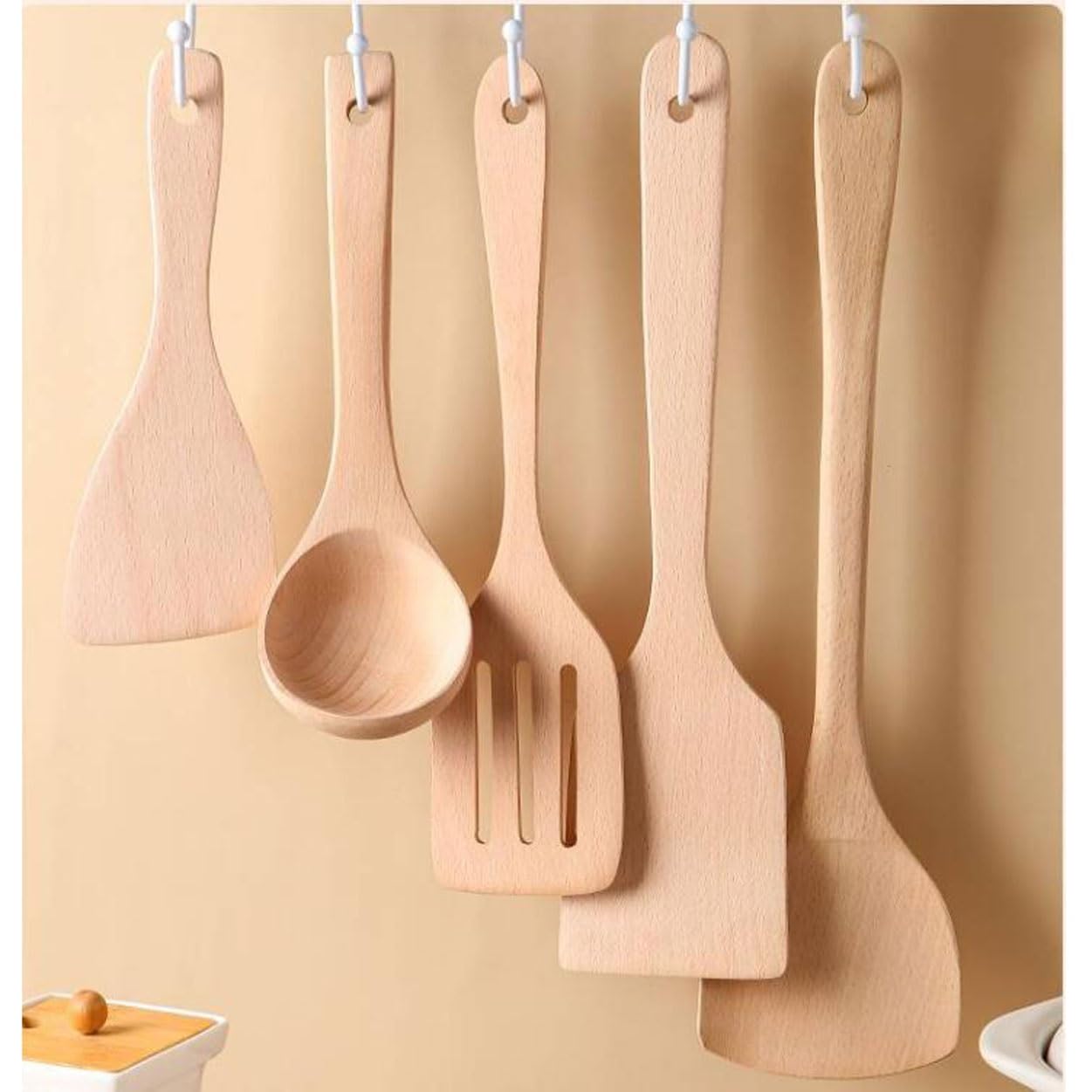 Holz Kochlöffel Spatel Kochutensilien Küche Kochgeschirr Gadgets 4 Stück Sets