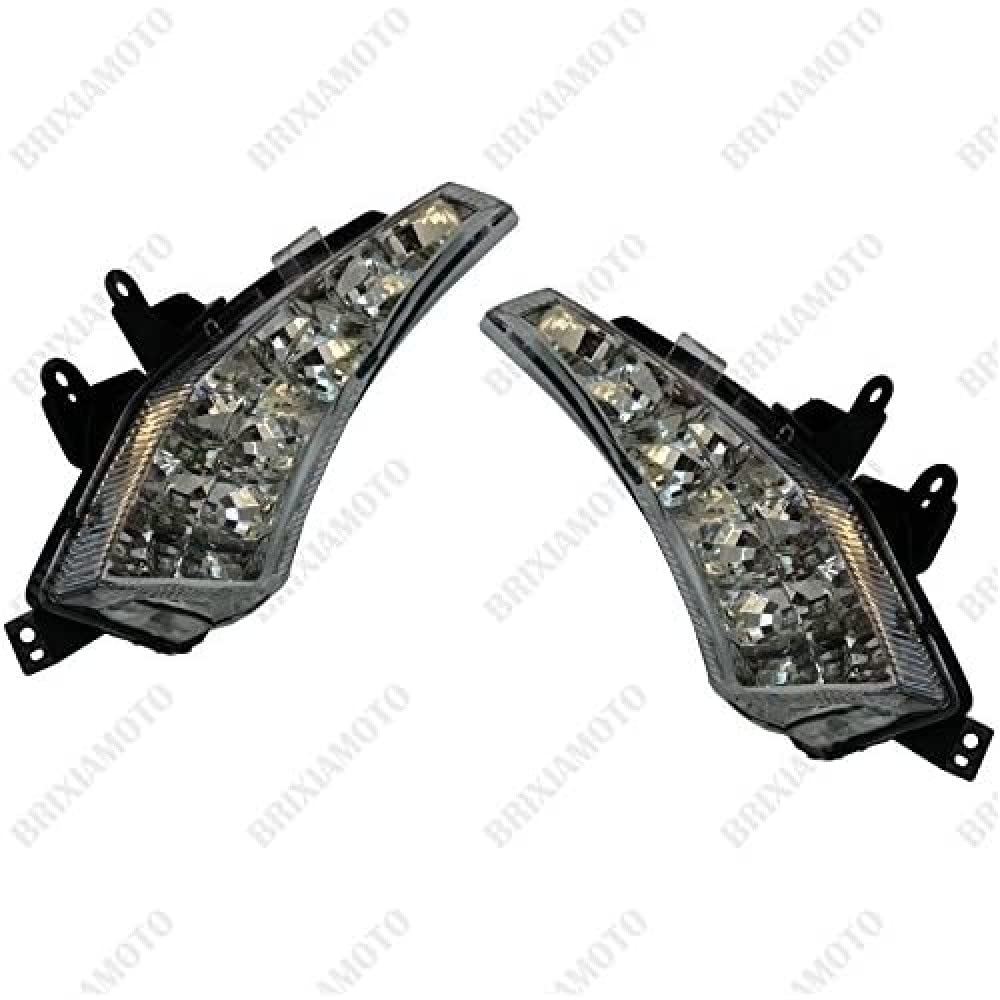 one by Camamoto cod. 77206391 kit set coppia frecce anteriori complete trasparenti a led compatibile con yamaha t-max 530 cc anno dal 2012 al 2016