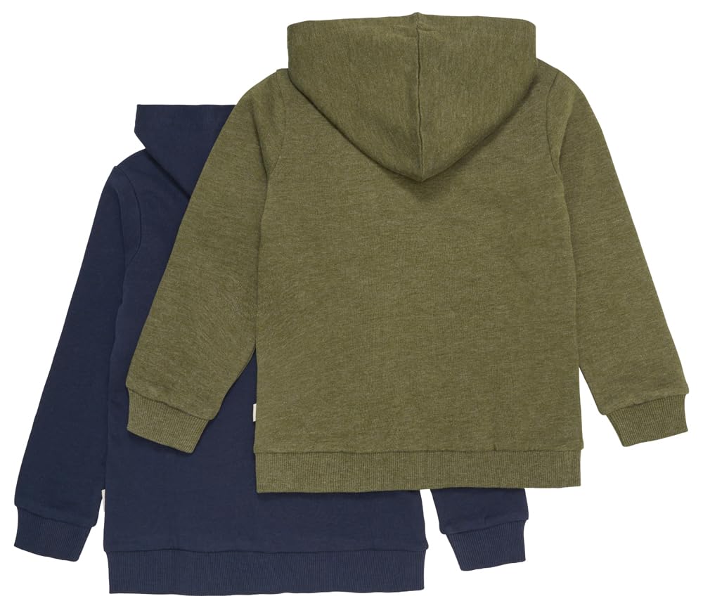 MINYMO Unisex Kinder Sweat Jacket W. Hood (2-Pack) Sweat Jacket w. Hood (2-Pack) (2er Pack)