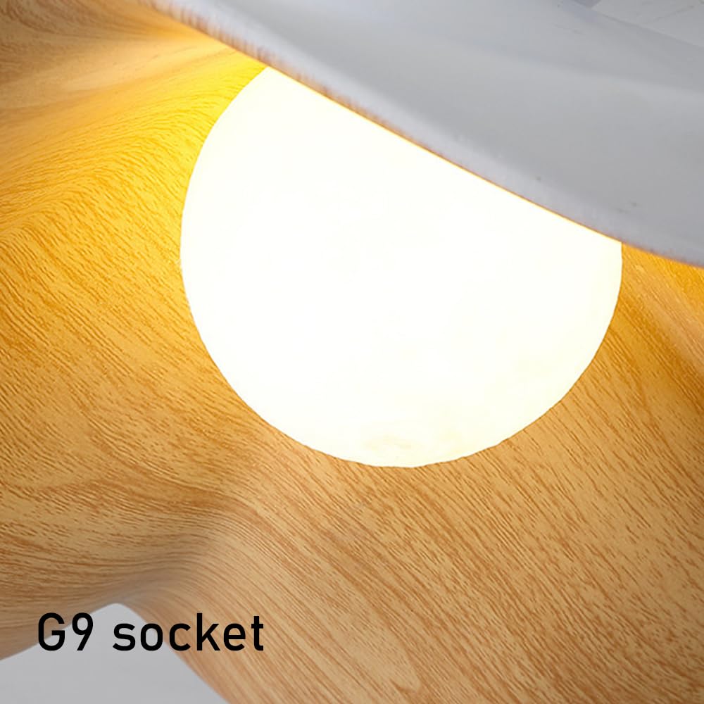 Oświetlenie Sufitowe, Nowoczesne Lampy Sufitowe Z Drewna Nordyckiego, Żelazne, Do Korytarza, Oświetlenie Sufitowe, Oświetlenie Sufitowe Do Sypialni I Przedpokoju Z Podstawą G9, Półpłaskie Oświetlenie