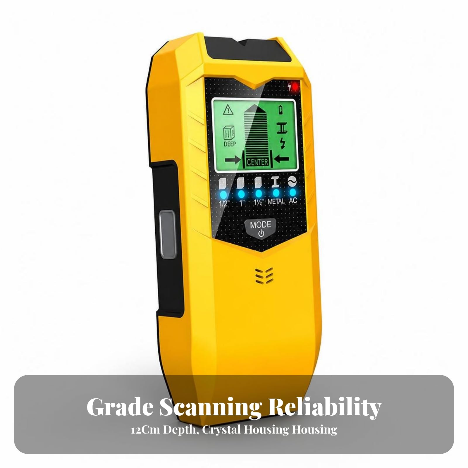 Rilevatore di Cavi Elettrici Portatile | Impugnatura Ergonomica Robusta, rilevatore da Parete con Display Cristallo Liquido, con Allarme Acustico,