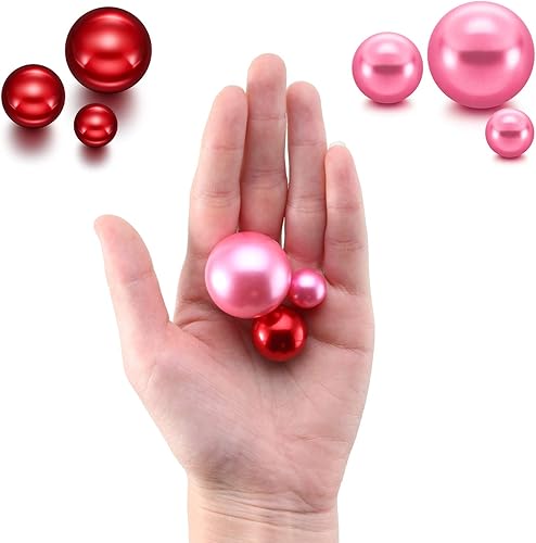 Miniatura 3 de Hicarer 120 piezas de perlas para relleno de jarrón, jarrón de perlas para centros de mesa de perlas para soporte de cepillo, cuentas redondas de