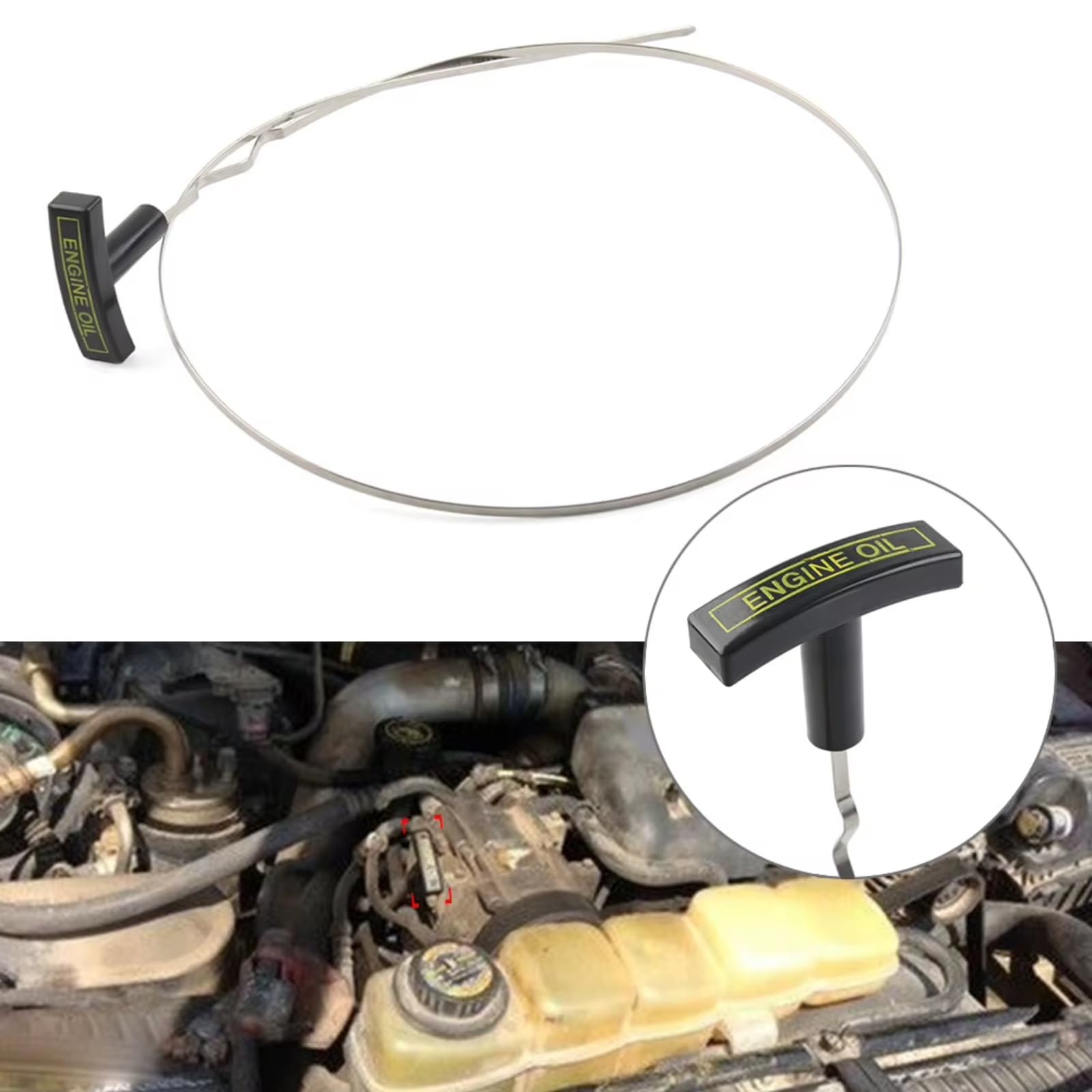 Asta di Livello Olio Motore per Econoline Super Duty 1997-1999 e Excursion 2000-2003, 956 mm, per Auto, 7.3L, codice F81Z6750DA.
