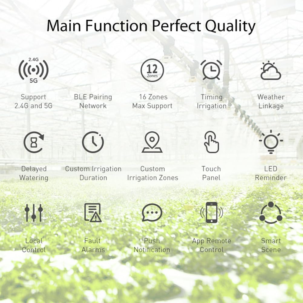 Controlador de Riego Inteligente Wifi Tuya, Controlador de Válvula de Agua, de Riego por Automático, Control Remoto por APP.