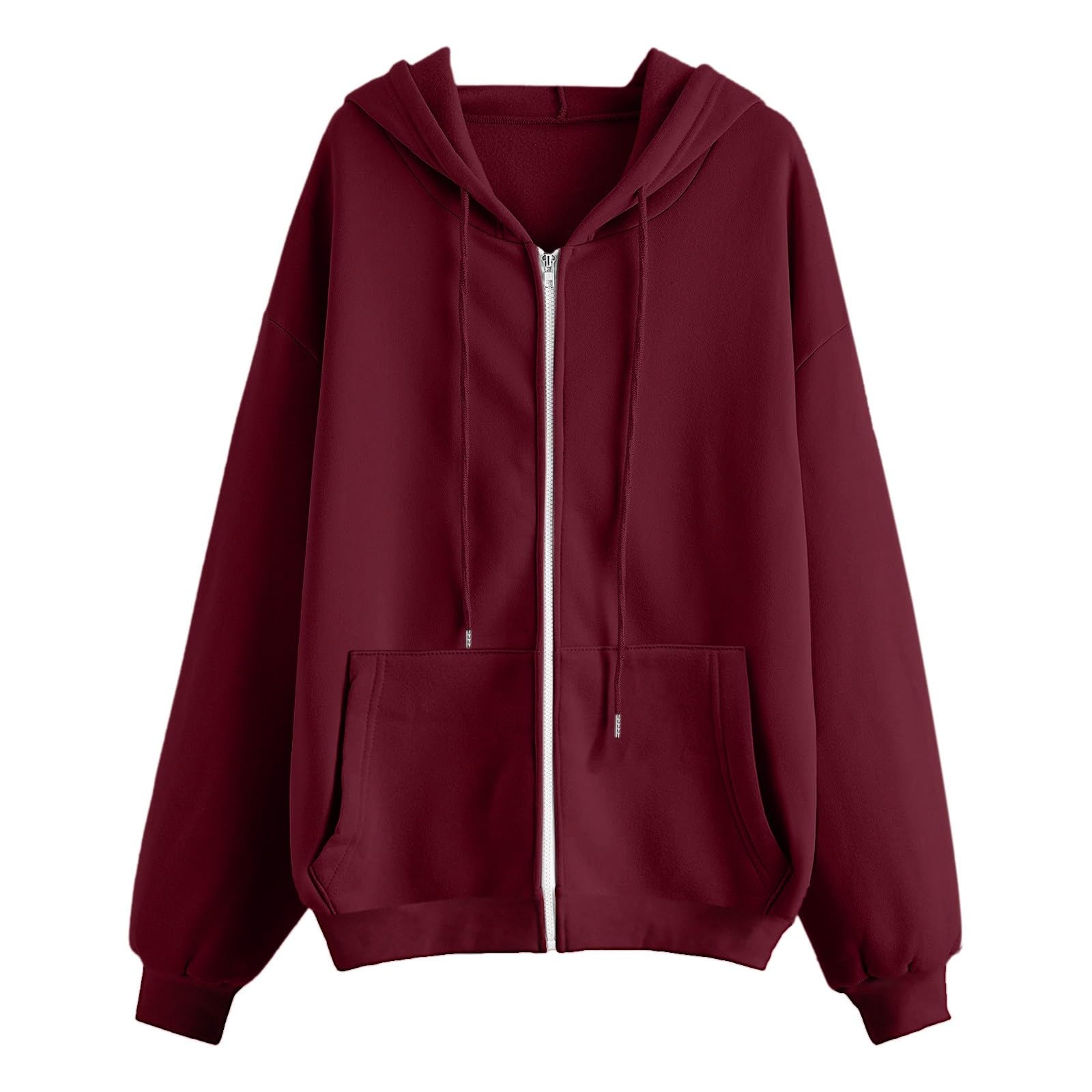 Sudadera con cremallera para mujer con capucha chaqueta casual manga larga