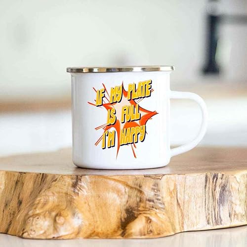 Miniatura 7 de Inspirational Gift Enjoy Life, Gift Ideas for Food and Drink Lovers - 12 Oz White Stainless Steel Camping Mug