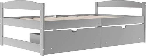 Miniatura 48 de Merax Sofá cama multifuncional de madera con cajones Sofá cama de almacenamiento con cabecero/ahorro de espacio/no necesita somier blanco