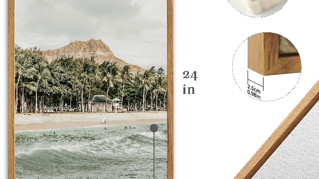 UPWOIGH Large Framed Wall Art, Set of 3 Hawaii Surf Decor