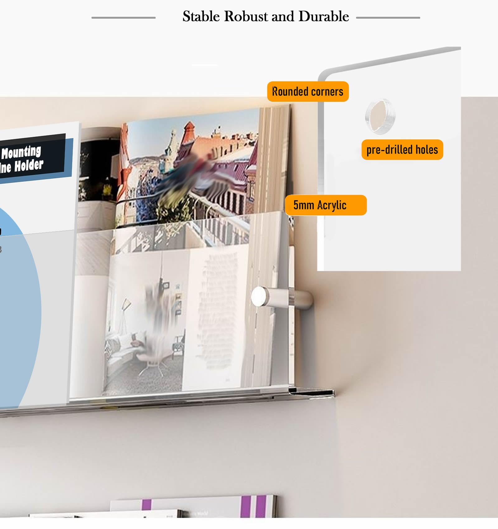 Wand brochure houder Artline 6196 voor smalle Din lang folders, A4 in 3 gevouwen - Kerkmann Wand brochure houder Artline 6196 voor smalle Din lang folders, A4 in 3 gevouwen - Kerkmann