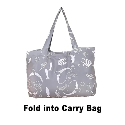 Miniatura 5 de Funda de asiento portátil 2 en 1 para carrito de comestibles y funda para silla de bebé (gris Seaworld)