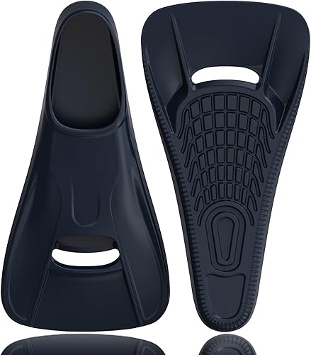 Aletas de natación para adultos, aletas de entrenamiento de natación para regazo de piscina, cómodas, de silicona, bolsillo completo, tamaño de