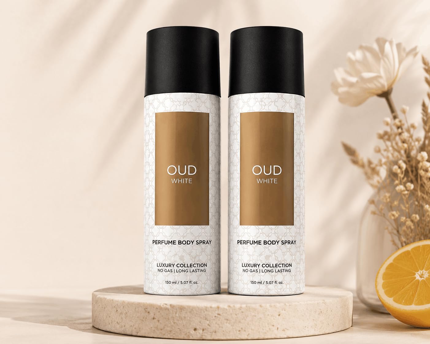 Vita OUD WHITE No Gas Body Deodorant Parfum Com for Men, Pack of 2, 150 Ml Each Spray-image-39