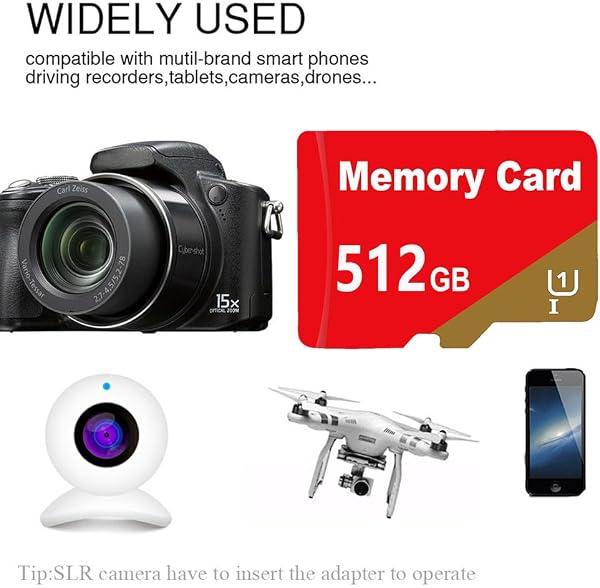 Memory Card 512GB High Speed TF Card for Storage Phone, Dash Cam,Camera,Tablet,PC Data Storage - 5
