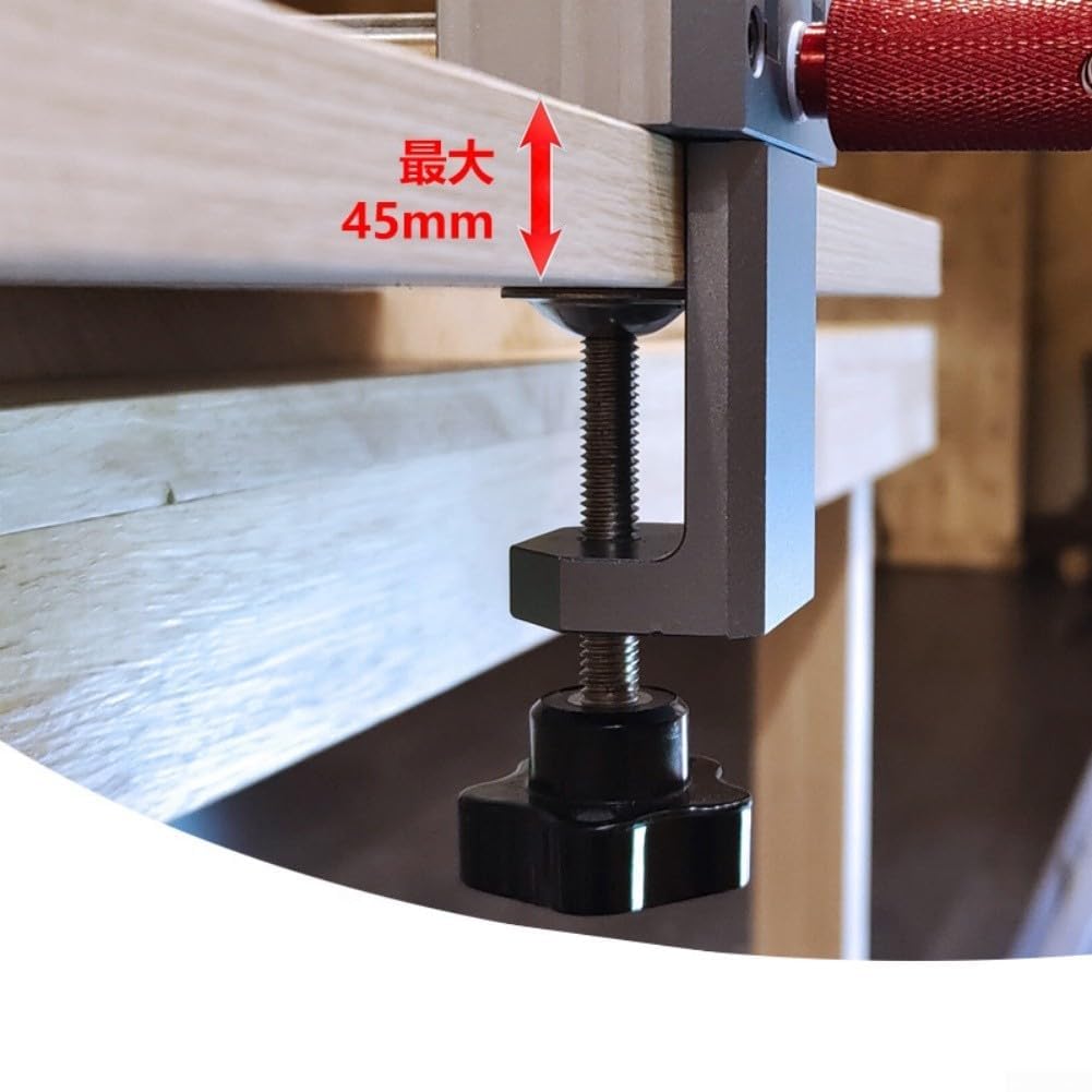 Tornillo de banco de carpintería de aleación de aluminio, abrazadera resistente con mandíbulas ajustables para estación de trabajo de bricolaje, plata