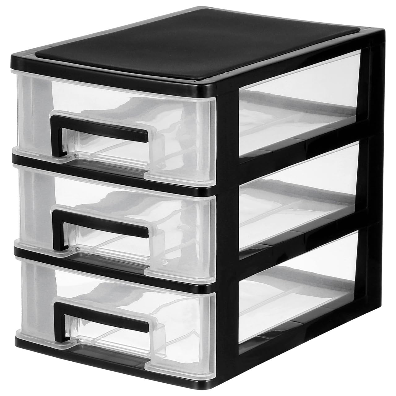 Gatuida Cassetti portaoggetti in plastica, trasparente, per scrivania, cassettiera, multistrato, per casa, scuola, ufficio