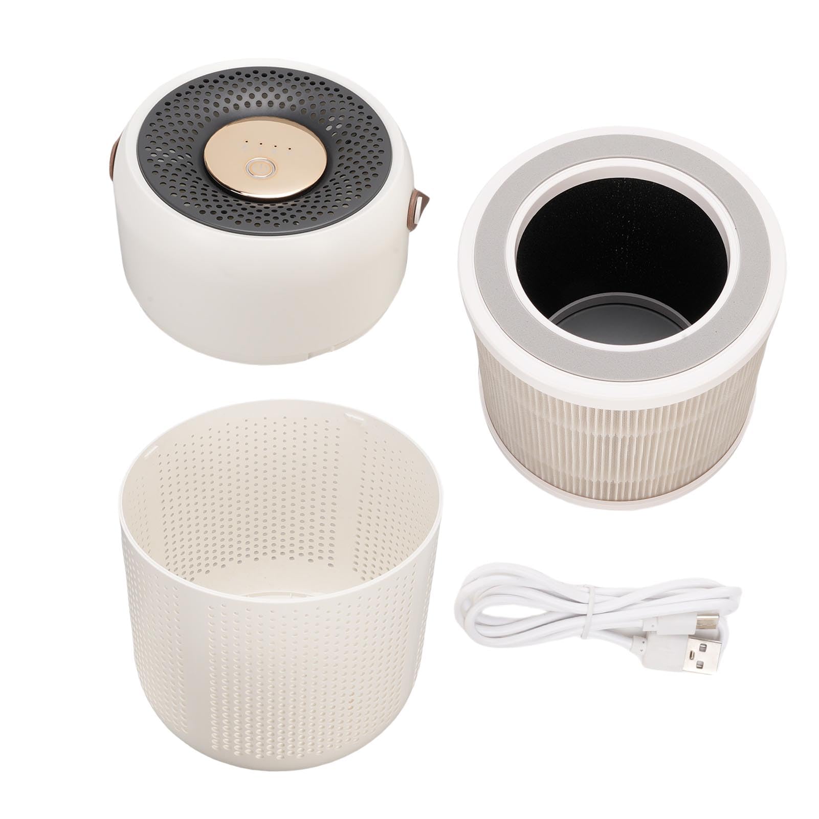 Generic Purificatore D'aria da Tavolo Rilascio Efficiente di Ioni Rimozione degli Odori Portatile Purificatore D'aria Interno Silenzioso per la Camera da Letto di Casa