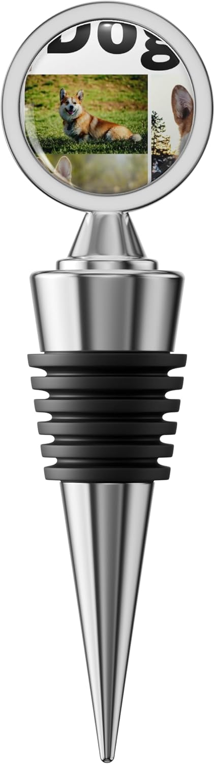 Baby dog wthercoulor set Stainless Steel Wine Stopper – Airtight Reusable Bottle Plug for Wine, Champagne, and Liquor Bottles