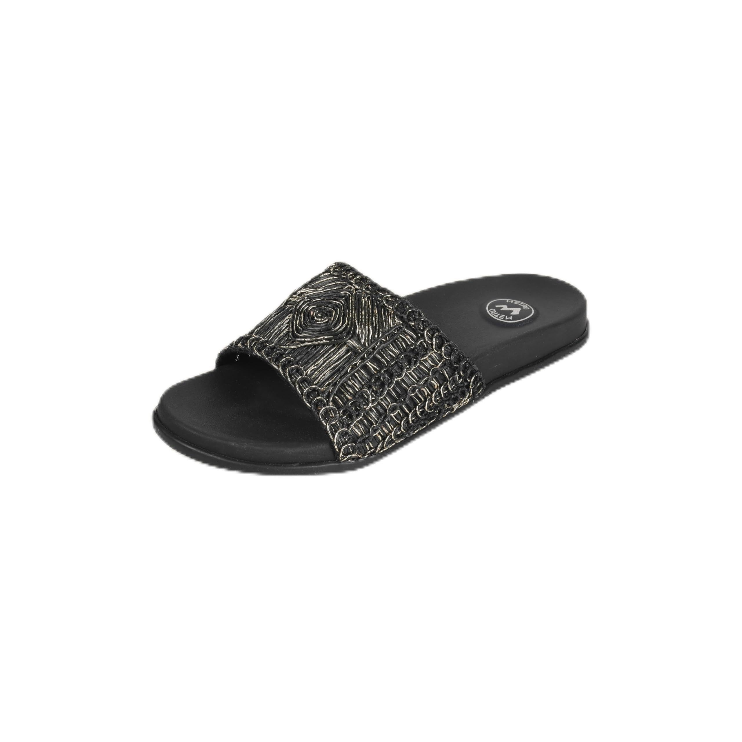Women's Woven Slip-On Slides-image-31