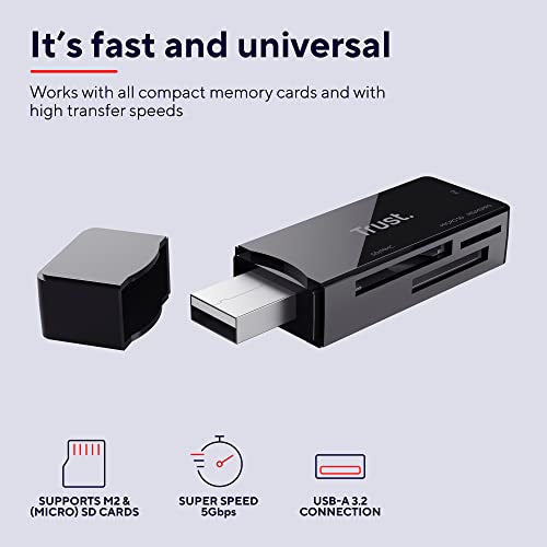 Adaptateur USB 3.2 Trust Nanga lecteur carte SD Micro SD et M2 - 2