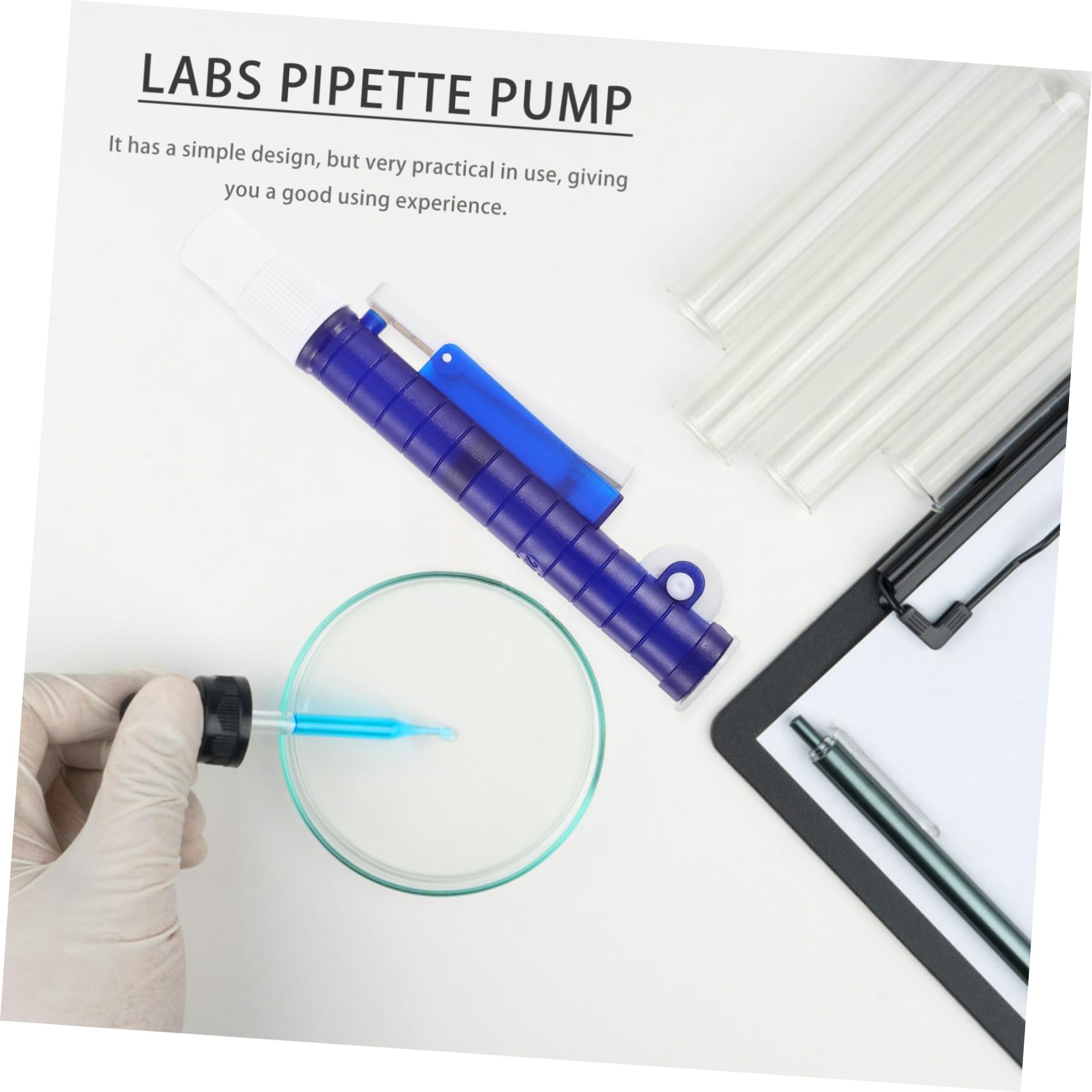 SOLUSTRE 3-Wege-Pipettenfüller – Rot, Aus Gummi, 13 X 5 X 5 Cm – Für Labor, Chemie, Landwirtschaft & Quantitative Messungen