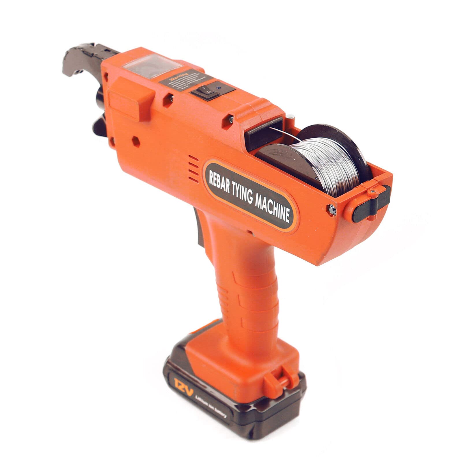 Connecteur d'armature, machine à relier à la main, renforcement électrique pour animaux, outil de cerclage automatique, machine à relier avec 1 rouleau de fil de liage 300-500 mm, orange