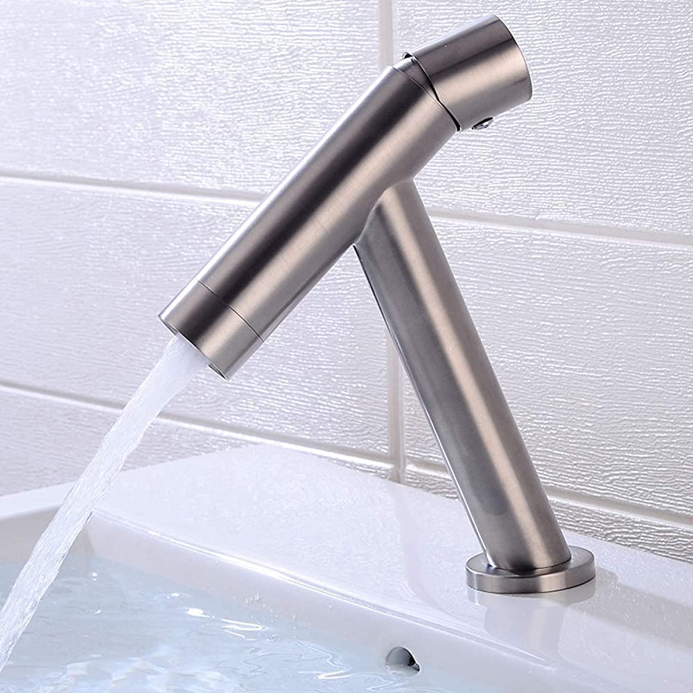 Robinet de salle de bains sans éclaboussures mitigeur vintage eau chaude froide