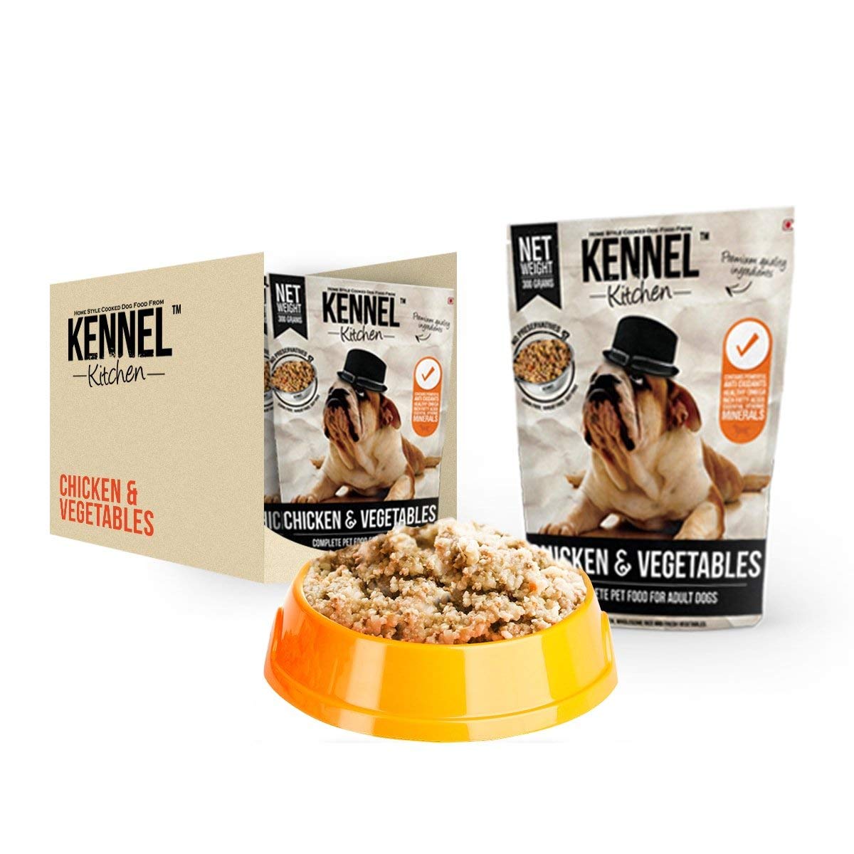 Buy Kennel Kitchen Dog Food, Chicken and Vegetables, 300 g (Pack of 6
