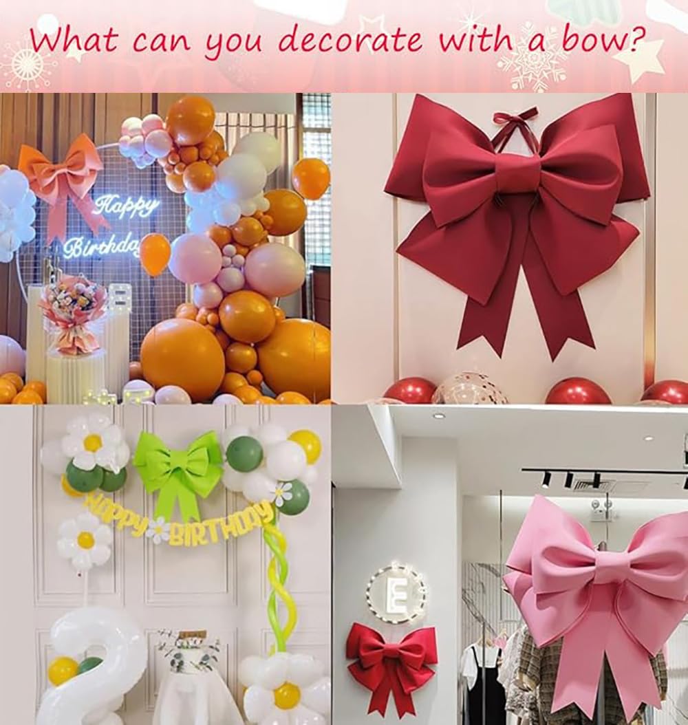 Grand nœud géant à suspendre, 1 m, pour voiture, mariage, fête, décoration de maison, de mariage, de fête, 1 pièce (rose3#)