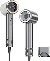Secador de Cabelo Profissional 1500W 127V com Íons Negativos, Motor 110.000 RPM, Bocal Magnético 360°, 2 Velocidades/4 Temperaturas, Display Digital, Baixo Ruído, Cabo 1,6 m, Cinza