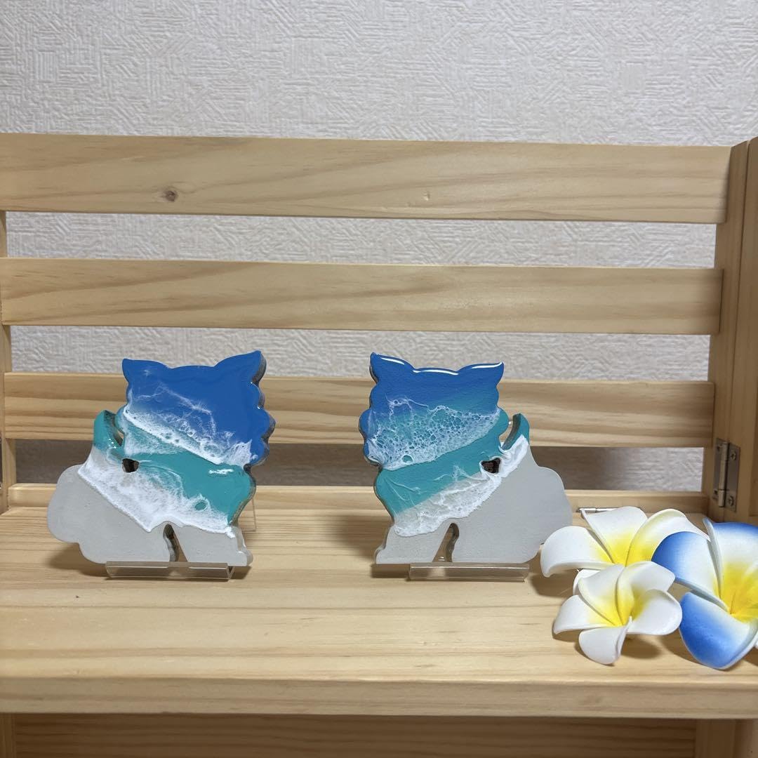 Amazon.co.jp: レジンアート シーサー2個セット② : ホーム＆キッチン