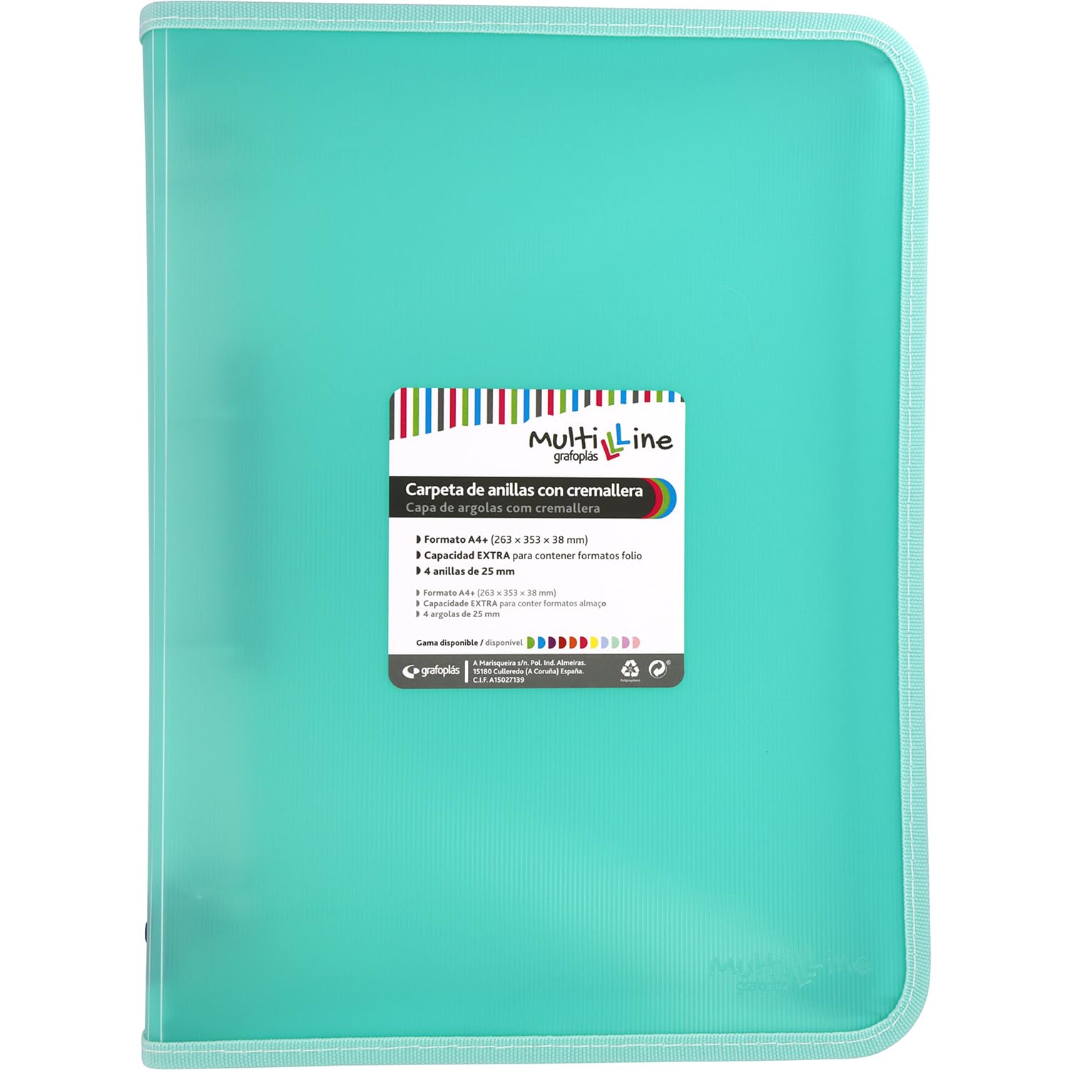 Grafoplás Classeur à Anneaux Avec Fermeture éclair A4+ Violet