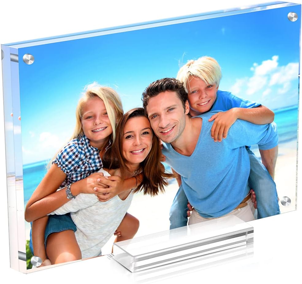 TNELTUEB 1 Pack Acrylic Picture Frame 8×10 Double